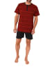 NORMANN Schlafanzug kurzarm Short Pyjama Übergröße in rot