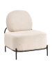Beliani Sessel LUNDE in Beige/Schwarz - (W) 67 x (H) 81 x (L) 74 cm
