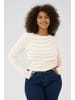 KAFFE curve Langarm-Shirt KClia Regular fit in Chalk/Beige, Peach Heart