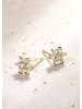 Hey Happiness Vergold. Ohrstecker Blume mit Zirkonia 925 Sterlingsilber in Gold