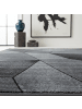 KADIMA DESIGN Teppich Kurzflor Waschbar Geometrisch ANDALO Strapazierfähig OEKO-TEX in Grau