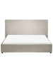 Beliani Doppelbett LAVAUR in Beige - (W) 183 x (H) 100 x (L) 220 cm