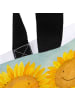 Mr. & Mrs. Panda Beuteltasche Blume Sonnenblume Design mit Spruch in Weiß