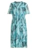 BETTY & CO Chiffonkleid mit Flügelärmeln in Petrol/Mint