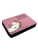 Mr. & Mrs. Panda Etui Einhorn Blümchentail Design mit Spruch in Weiß