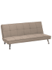 Beliani 3-Sitzer Sofa HASLE in Beige/Silber - (W) 168 x (H) 75 x (L) 88 cm