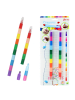 Toi-Toys STATIONARY 2 Wachsmalstifte  - mit je 10 Farben (stapelbar) in mehrfarbig