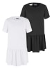 Urban Classics Urban Classics Damen Girls Valance Tee Dress 2-Pack in white+black