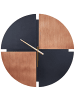 Beliani Wanduhr ARAMON in Schwarz/Braun - (W) 60 x (H) 60 x (L) 0.3 cm