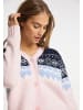 myMo Damen Strickjacke in Marine Rosa
