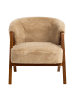Beliani Sessel SKEI in Beige/Braun - (W) 67 x (H) 69 x (L) 66 cm