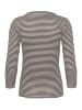 Kaffe Langarm-Shirt KAmille Slim fit in Black/White Stripe