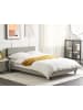 Beliani Doppelbett FITOU in Grau/Braun - (W) 150 x (H) 87 x (L) 214 cm