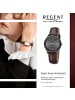 Regent Armbanduhr-Analog braun mittel (ca. 33mm) Regent Lederarmband