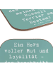Mr. & Mrs. Panda Glas-Untersetzer Spruch Jack Russell Terrier mi... in Meeresbrise