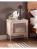 Beliani Nachttisch OSSETT in Beige/Gold - (W) 45 x (H) 51 x (L) 35 cm