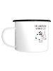 Mr. & Mrs. Panda Tasse Aus Emaille Panda Weihnachtszeit mit Spruch in Weiß
