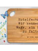 Mr. & Mrs. Panda Brett Spruch Hotelfachmann Kissen mit Spruch in Braun