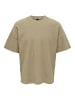 Only&Sons Weites Rundhals T-Shirt Kurzarm Basic Shirt ONSBERKELEY in Beige