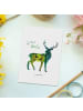 Mr. & Mrs. Panda Postkarte Hirsch I love the woods mit Spruch in Bunt