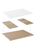 relaxdays Puzzlebrett in Natur - (B)93 x (H)4 x (T)67 cm