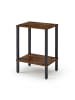 relaxdays Beistelltisch in Braun/ Schwarz - (B)38 x (H)55 x (T)30 cm