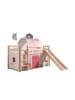 58 aufm Kessel KINDERBETT mit Rutsche Karolina Massivholz Natur Textilset Spring 2