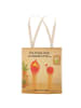 Mr. & Mrs. Panda Shopper-Tasche Streichhölzer Design mit Spruch in Weiß