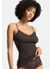 Hanro Spaghetti Top Cotton Seamless in Dark mocha