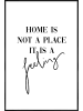 Juniqe Poster in Kunststoffrahmen "Home Is a Feeling" in Schwarz