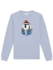 wat? Apparel Sweatshirt Pinguin in Serene Blue