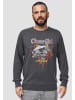 Recovered Sweatshirt Jurassic Park T-Rex Rock in Grau