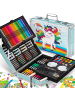 Wisam® 145-teiliger Kunstkoffer für Kinder mit Zeichen- und Malutensilien Blau
