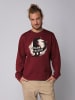 wat? Apparel Sweatshirt Papasaurus in Weinrot