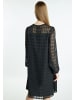 DreiMaster Damen Midikleid Mit Glitzer in Schwarz