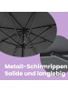 SONGMICS Sonnenschirm Sheld in Grau - (H)253.5 x Ø290 cm