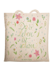Mr. & Mrs. Panda Shopper Blumen Leben mit Spruch in Bunt
