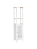 Beliani Badezimmerschrank ALAMOS in Weiß/Braun - (W) 40 x (H) 160 x (L) 30 cm