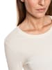 MARC CAIN Klassisches Langarmshirt unifarben in Weiß