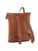 SID & VAIN Leder-Rucksack echt Leder Rucksack groß | 15 Zoll Laptop Fach braun in braun