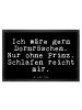 Mr. & Mrs. Panda Fußmatte Ich wäre gern Dornröschen.... mit Spruch in Schwarz