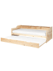 Beliani Tagesbett EDERN in Braun - (W) 105 x (H) 66 x (L) 206 cm