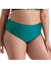 Aquarti Aquarti Damen Bikinihose mit Raffung und Schnüren in grün