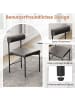 COSTWAY 2er Set Esszimmerstuhl 47,5 x 46 x 74 cm in Grau