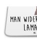 Mr. & Mrs. Panda Gläseruntersetzer Lamakopf König mit Spruch in Weiß