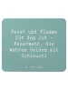 Mr. & Mrs. Panda Mouse Pad Spruch Feuerwehrmann Helden mit Spruch in Meeresbrise