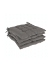 relaxdays 4x Stuhlkissen in Grau - 38 x 38 cm