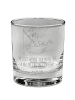 Mr. & Mrs. Panda Whiskey Glas Pinguin Angelboot mit Spruch in Transparent