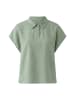 Oui Leinen Patch Bluse in seagrass