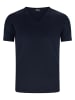 CASH-MERE.CH T-Shirt mit V-Ausschnitt in Marine Blau